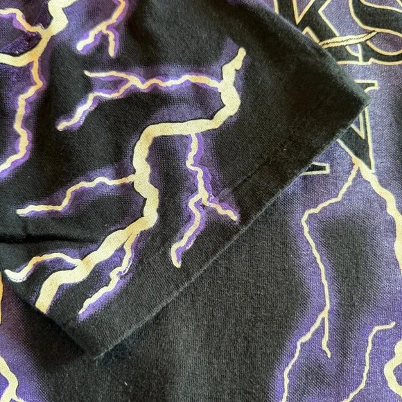 Brooks & Dunn Electric Rodeo Vintage T-Shirt Mens Large Lightning All Over Print
